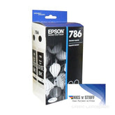 T786120D2 Epson 786 Black Original Ink Cartridges Dual Pack